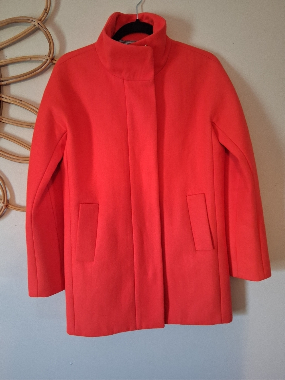 J..Crew Cocoon coat in Italian stadium-cloth wool blend Size 4 NWOT - Picture 5 of 11